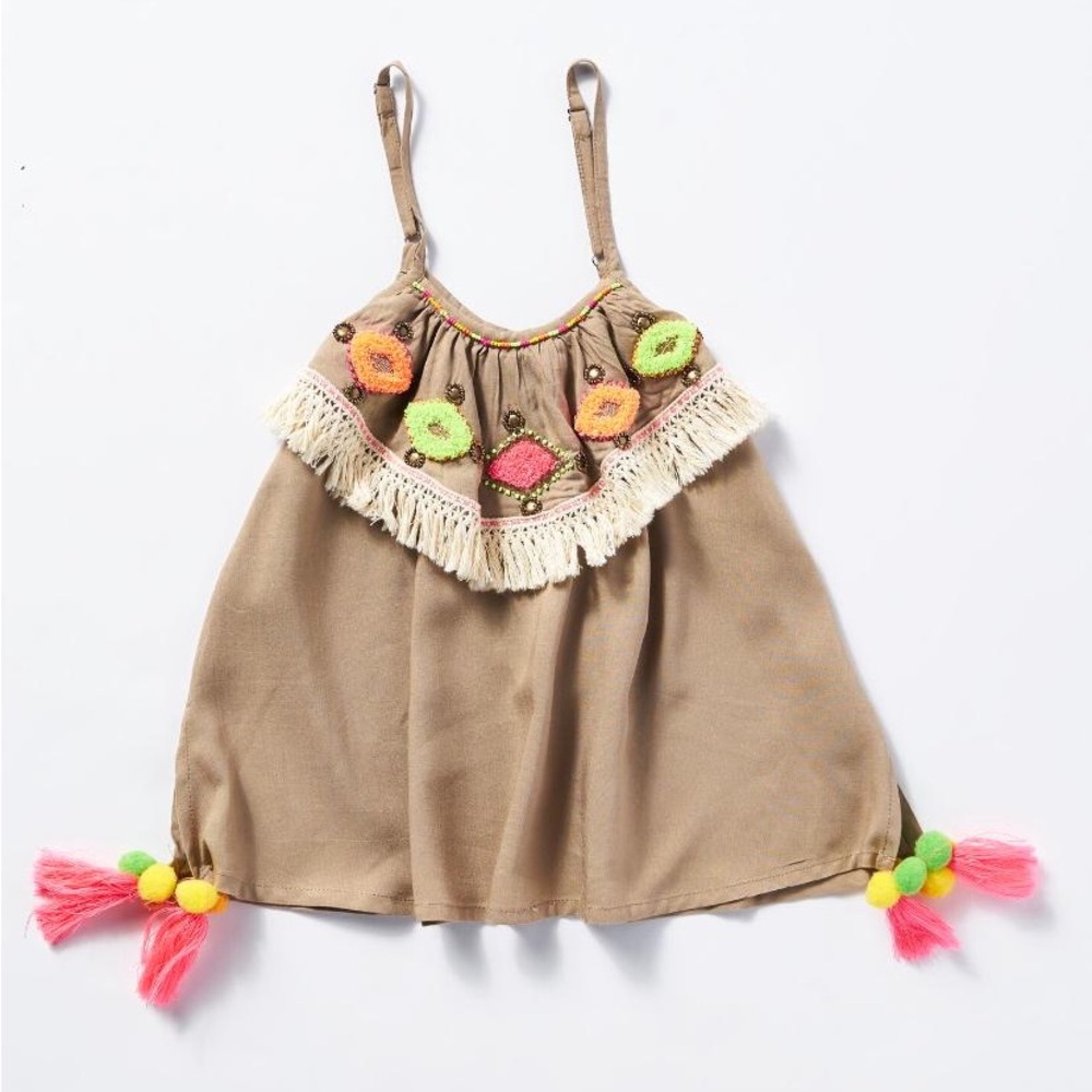 Skemo Kids Ibiza Camel Mini Dress